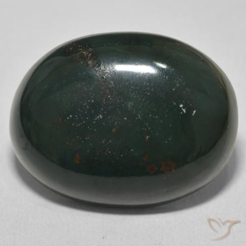 23.59ct Natural Verde oscuro Sanguinaria, Ovalada, Opaco
