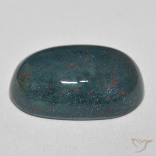 Sanguinaria Verde multicolor natural de 20.93 ct, Ovalada, Opaco