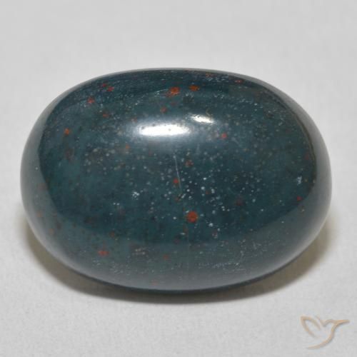 18.39ct Natural Verde azulado Sanguinaria, Ovalada, Opaco