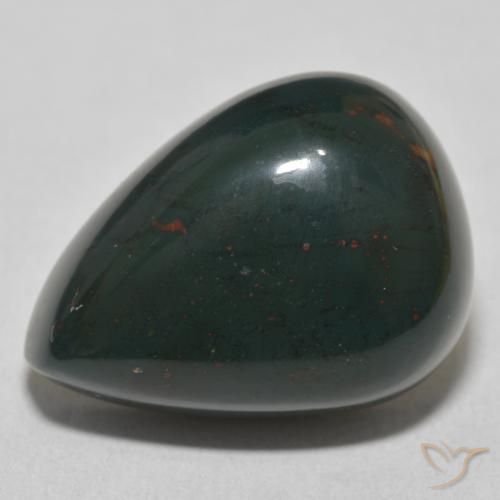 32.84ct Natural Verde multicolor Sanguinaria, En forma de pera, Opaco