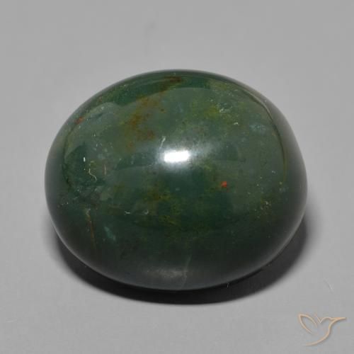 40.68ct Natural Verde terroso Sanguinaria, Ovalada, Opaco