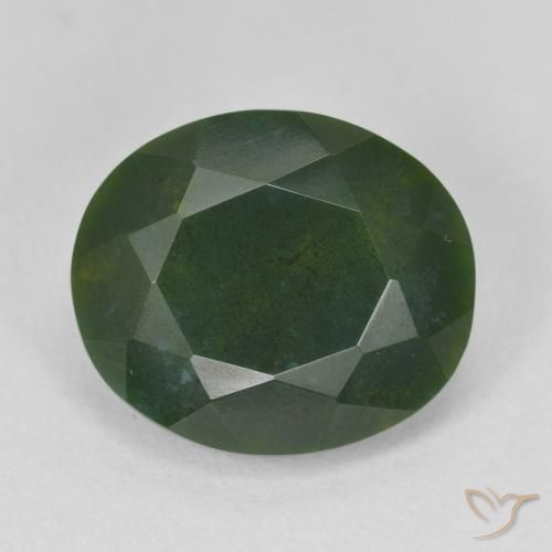 9.39ct Natural Verde terroso Sanguinaria, Ovalada, Opaco