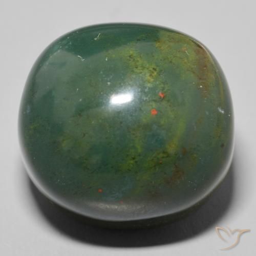 56.88ct Natural Verde con rojo Sanguinaria, Ovalada, Opaco
