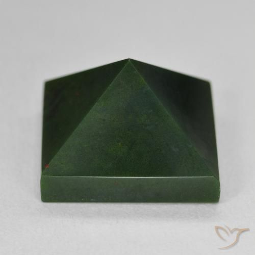 14.38ct Natural Verde bosque Sanguinaria, Cuadrado, Opaco