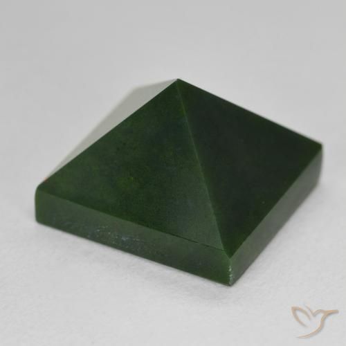 Sanguinaria Verde bosque natural de 14.38 ct, Cuadrado, Opaco