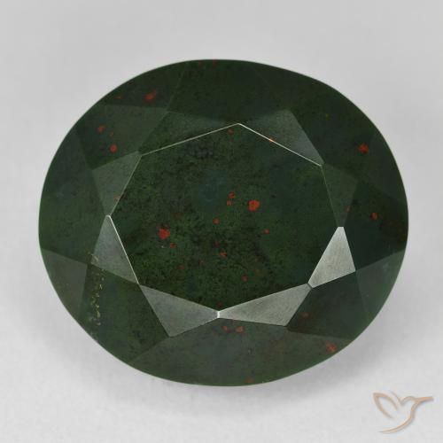23.63ct Natural Verde bosque Sanguinaria, Ovalada, Opaco