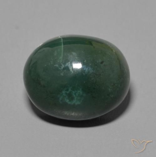 6.71ct Natural Verde terroso Sanguinaria, Ovalada, Opaco