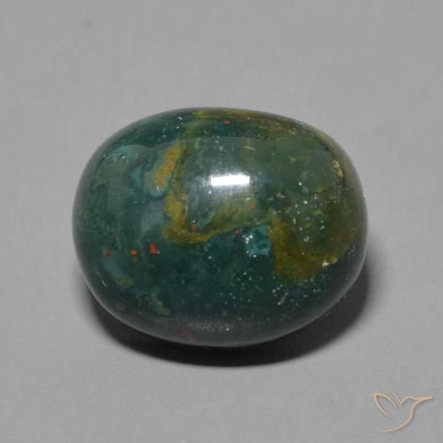 4.64ct Natural Verde oscuro Sanguinaria, Ovalada, Opaco
