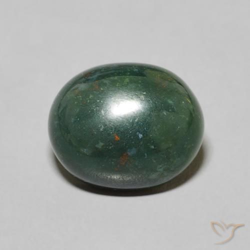 2.45ct Natural Verde medio Sanguinaria, Ovalada, Opaco