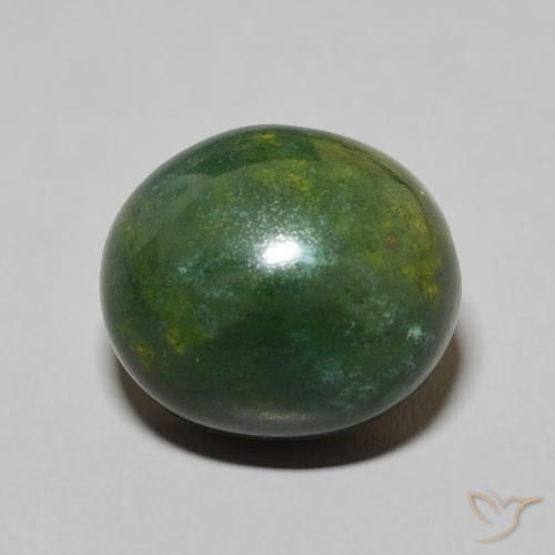8.75ct Natural Verde oscuro Sanguinaria, Ovalada, Opaco