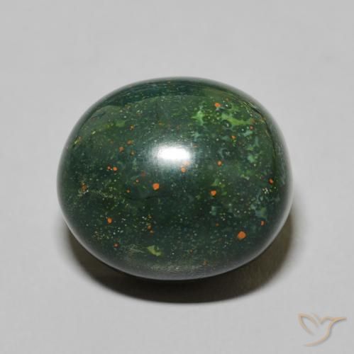 11.19ct Natural Verde medio Sanguinaria, Ovalada, Opaco