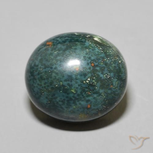 9.08ct Natural Verde oscuro medio Sanguinaria, Ovalada, Opaco