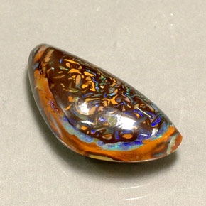 Ópalo boulder multicolor natural de 10,16 ct, forma elegante, opaco
