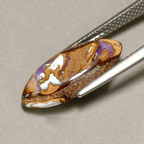 Ópalo de roca Multicolor natural de 4.34 ct, Marquesa, Opaco