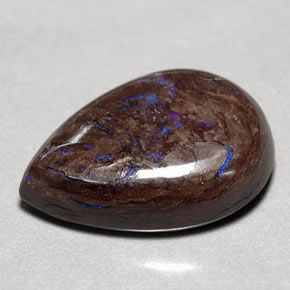 Ópalo boulder multicolor natural de 14,97 ct, en forma de pera, opaco