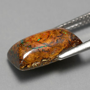 Ópalo de roca Multicolor natural de 5.30 ct, Corte Baguette, Opaco