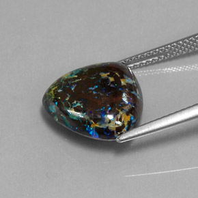 Ópalo boulder multicolor natural de 7,96 ct, trillón, opaco