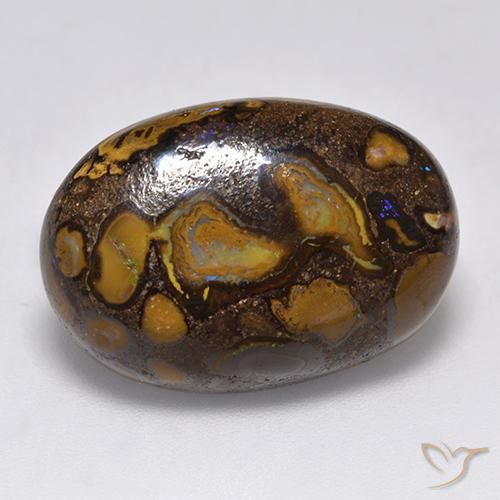 13.14ct Natural Multicolor Ópalo de roca, Ovalada, Opaco