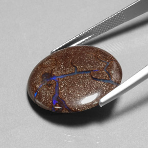 Ópalo de roca Multicolor natural de 14.62 ct, Corte Redondo, Opaco