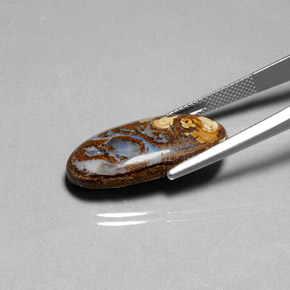 Ópalo de roca Multicolor natural de 14.49 ct, Corte Óvalo, Opaco