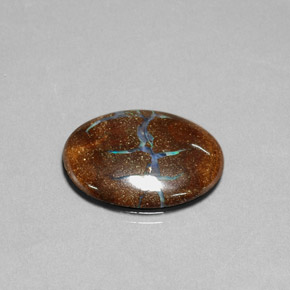 Ópalo boulder multicolor natural de 11,05 ct, corte óvalo, opaco