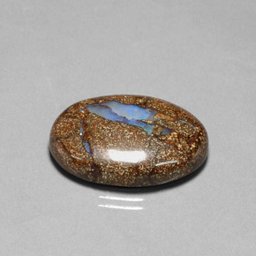 Ópalo boulder multicolor natural de 20,02 ct, corte óvalo, opaco