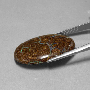 Ópalo de roca Multicolor natural de 27.95 ct, Corte Óvalo, Opaco