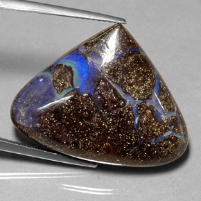 Ópalo de roca Multicolor natural de 27.56 ct, En forma de pera, Opaco