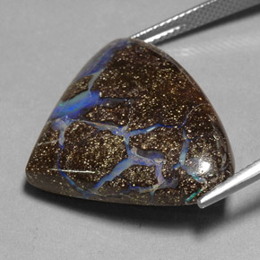 Ópalo de roca Multicolor natural de 27.56 ct, En forma de pera, Opaco