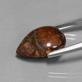 Ópalo de roca Multicolor natural de 11.35 ct, En forma de pera, Opaco