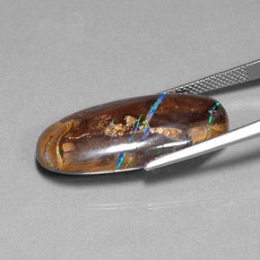 Ópalo de roca Multicolor natural de 18.40 ct, Corte Óvalo, Opaco