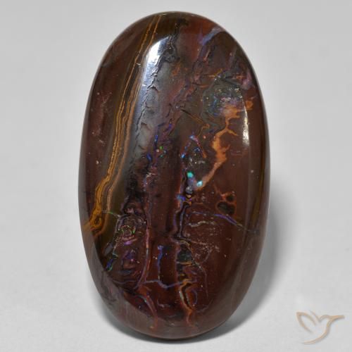 20.92ct Natural Multicolor Ópalo de roca, Ovalada, Opaco