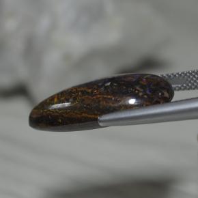 Ópalo boulder multicolor natural de 17,27 ct, en forma de pera, opaco