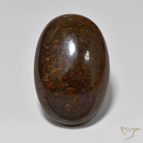 23.34ct Natural Multicolor Ópalo de roca, Ovalada, Opaco