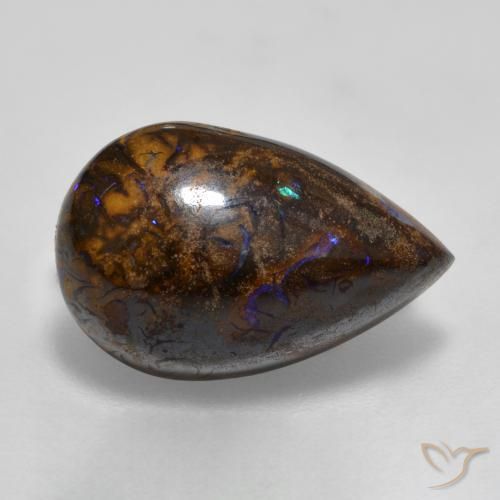 Ópalo de roca Multicolor natural de 7.81 ct, En forma de pera, Opaco