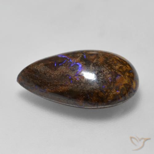Ópalo de roca Multicolor natural de 7.81 ct, En forma de pera, Opaco