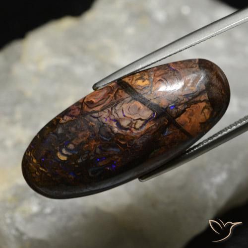 Ópalo de roca Multicolor natural de 32.39 ct, Ovalada, Opaco
