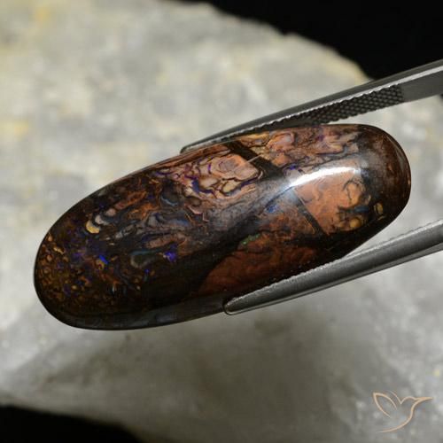 Ópalo de roca Multicolor natural de 32.39 ct, Ovalada, Opaco