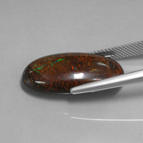 Ópalo de roca Multicolor natural de 18.55 ct, Corte Óvalo, Opaco