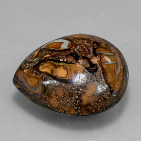 Ópalo boulder multicolor natural de 18,14 ct, en forma de pera, opaco
