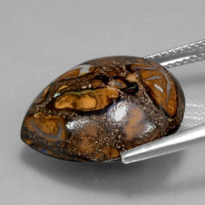 Ópalo boulder multicolor natural de 18,14 ct, en forma de pera, opaco