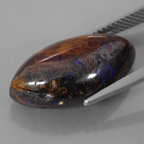 Ópalo de roca Multicolor natural de 13.61 ct, Marquesa, Opaco