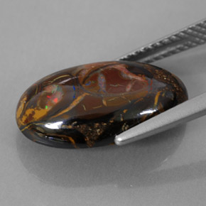 Ópalo de roca Multicolor natural de 7.50 ct, Corte Óvalo, Opaco