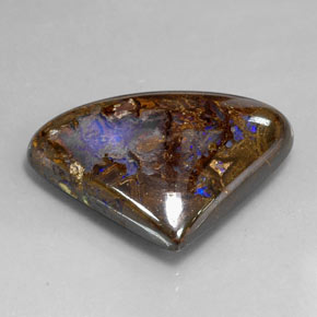 Ópalo boulder multicolor natural de 22,51 ct, en forma de pera, opaco