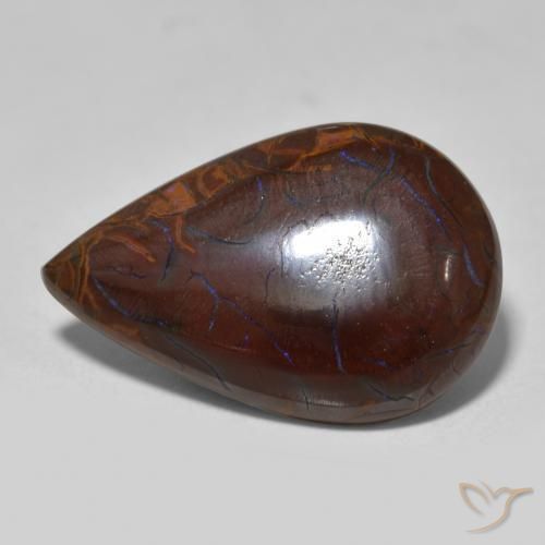 Ópalo de roca Multicolor natural de 8.60 ct, En forma de pera, Opaco