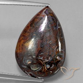 13.35ct Natural Multicolor Ópalo de roca, En forma de pera, Opaco