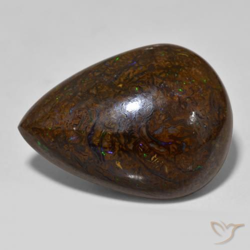 Ópalo de roca Multicolor natural de 26.23 ct, En forma de pera, Opaco