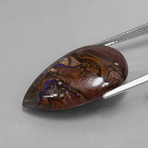 Ópalo de roca Multicolor natural de 21.51 ct, En forma de pera, Opaco