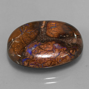 Ópalo boulder multicolor natural de 20,19 ct, corte óvalo, opaco