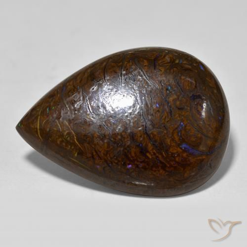 Ópalo de roca Multicolor natural de 28.03 ct, En forma de pera, Opaco